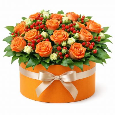 Цветочная композиция в коробке «Солнечное утро»