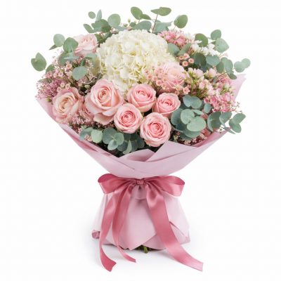 Красивый букет ароматных цветов «Розовый бриз»