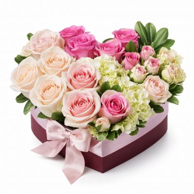 Шляпная коробка сердце «Чистое утро»