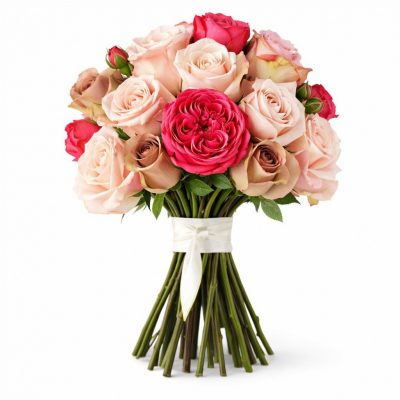 Букет невесты «Гранатовые лучи»