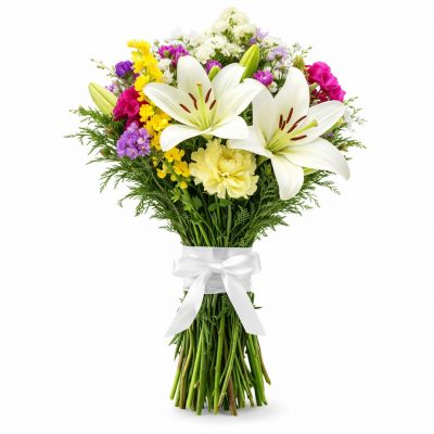 Свадебные букеты невесты из белых лилий