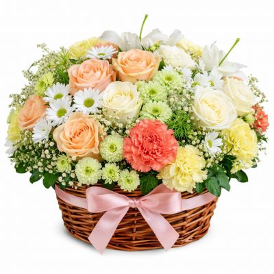 Композиция из натуральных цветов «Тёплый луч»