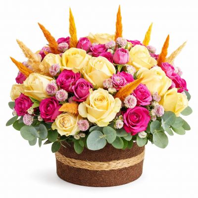 Корзиночка цветочная «Благородные Тюльпаны»