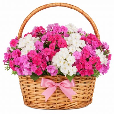 Плетёная корзина с цветами «Летний сон»